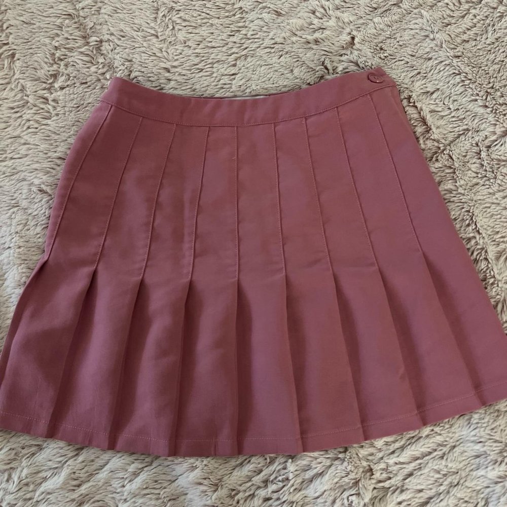 Urban Outfitters Gabrielle Preppy Mini Tennis Skirt Pink